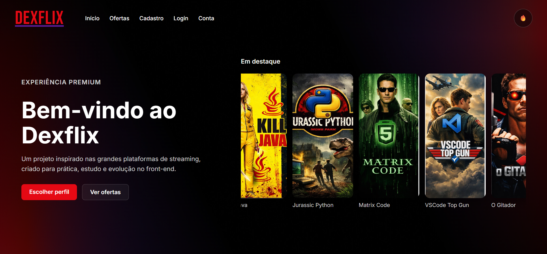 Capa do projeto Dexflix