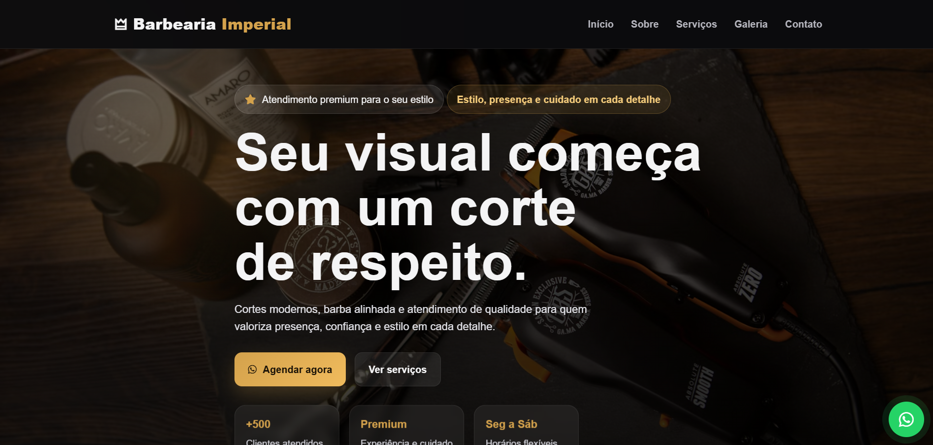 Capa do projeto Barbearia Imperial